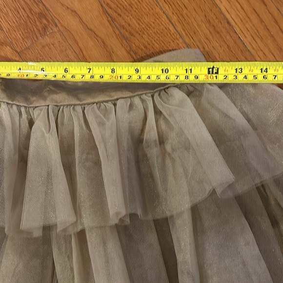 Mable brand size small tiered tulle skirt. Taupe color. - Picture 3 of 6